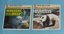 vintage WONDERS OF THE DEEP  STRANGE ANIMALS VIEW-MASTER REELS packet lot x2