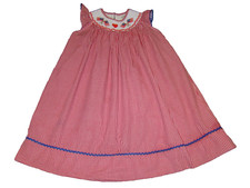 Lil Cactus Girls 5 Smocked Gingham 4th of Jul...