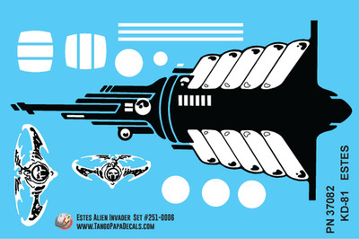 Estes Alien Invader Decals