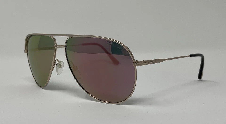 Gafas de sol Tom Ford Erin TF466 29Z doradas de aviador, lentes espejadas. Talla 61-12 Nuevo Foto 2 de 3
