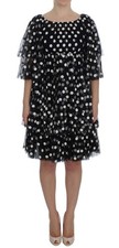 Dolce & Gabbana Black White Polka Dotted Ruffled Women's Dress Authentic