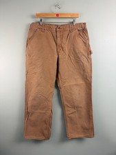 Carhartt Carpenter Canvas Pants B11 BRN Brown Original Dungaree Fit Mens 38x30