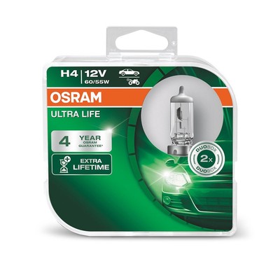 OSRAM ULTRA LIFE 64193ULT-HCB H4 +300% LEBENSDAUER DUO BOX OVP NEU 2ER PACK