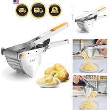 Stainless Steel Potato Ricer and Masher, Heavy Duty Commercial Food Masher, E...