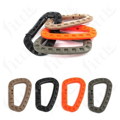 D Form Kunststoff Snap Clip Karabiner Schlüsselanhänger Haken Klettern Outdoor