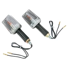 K&S Technologies Long-Stem Mini-Stalk Marker Lights-Black w/ Clear Lens-25-8131