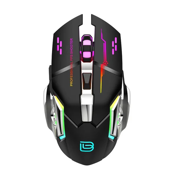 Rechargeable Wireless Mouse RGB LED USB Gaming Mice Laptop PC Mac
