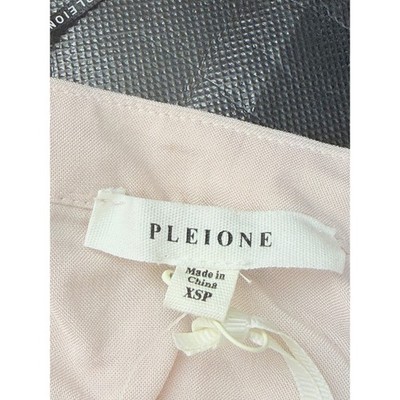 Pleione Pink Hush Mixed Media V-Neck Roll Tab Sleeve Tunic Top XSP WBS58923PT