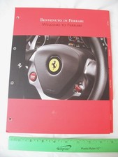 Welcome To Ferrari, 3-Ring Binder Inserts, 4 Sections, 16 Pages, Italian Italy