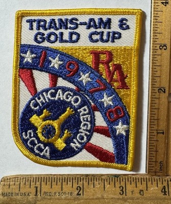 Vintage Trans-Am Gold Cup RA 1978 Chicago Region SCCA Patch Sports Car Racing