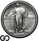 1917-S Standing Liberty Quarter, Type 1, Semi-Better Date San Francisco