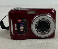 Kodak EasyShare C195 Red 14MP Digital Camera Tested Works Great No SD Card