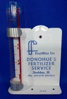 Vintage Sheldon Illinois Advertising Rain Gauge  Donahue's Fertilizer Service