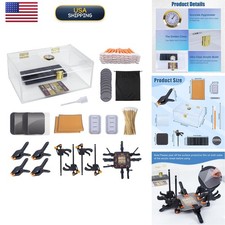 DigNew 230pcs Card Repair Kit Flattening Kit w/ Acrylic Box Pads Clips Vises