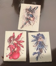 VENDING MACHINE PRIZE TEMP TATTOO GLITTERY FAIRIES