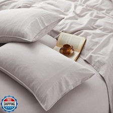 OnlySet 4Pcs Organic Linen Sheets King Size, 100 French Linen fr