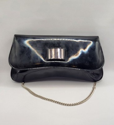 Tasche Tasche Tasche Lack schwarz Kemal Tanca schick Luxus Abend - Metallkette - elegant &