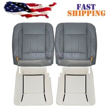 Fits 2006-09 Dodge Ram 1500 Front Leather Bottom Seat Cover Foam Cushion Gray