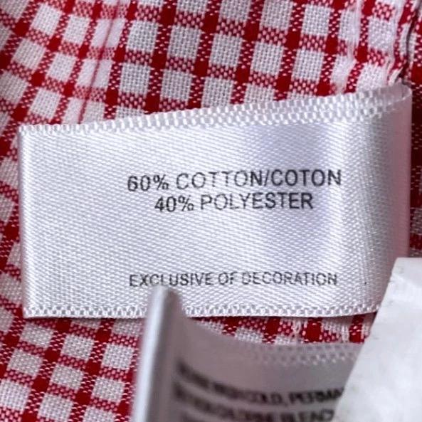 Cutter Buck Mens Red Gingham Button Down Shirt Alabama Crimson Tide A Logo M - Image 4 of 4