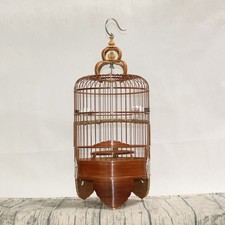 Chinese Carving Oriental Round Shape Bamboo W...