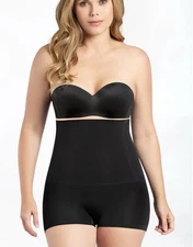 Curveez High Waist Signature Control Shorts Medium Black Shapewear NWT CUR3700