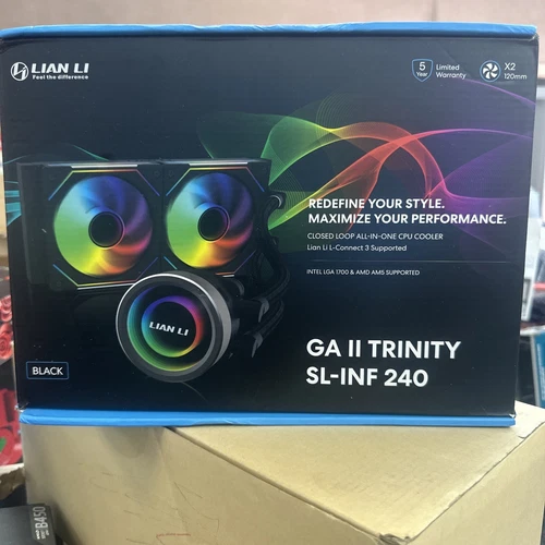 Lian Li Galahad II Trinity SL-INF 2x120mm RGB AiO Liquid CPU Cooler - Black