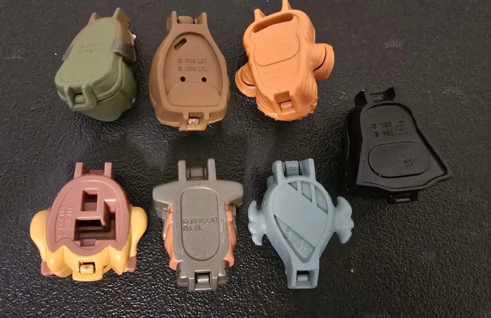 Lote de 7 mini bonecos Star Wars Trilogu 1996 Micro Machines coleção cabeças - Imagem 4 de 4