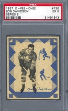 1937 O-PEE-CHEE HK #136 PSA 5 Bob Davidson Maple Leafs 136 Centered!