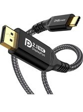 USB C to DisplayPort 2.1 Bidirectional Cable - Thunderbolt 4 to DP 2.1, Supports