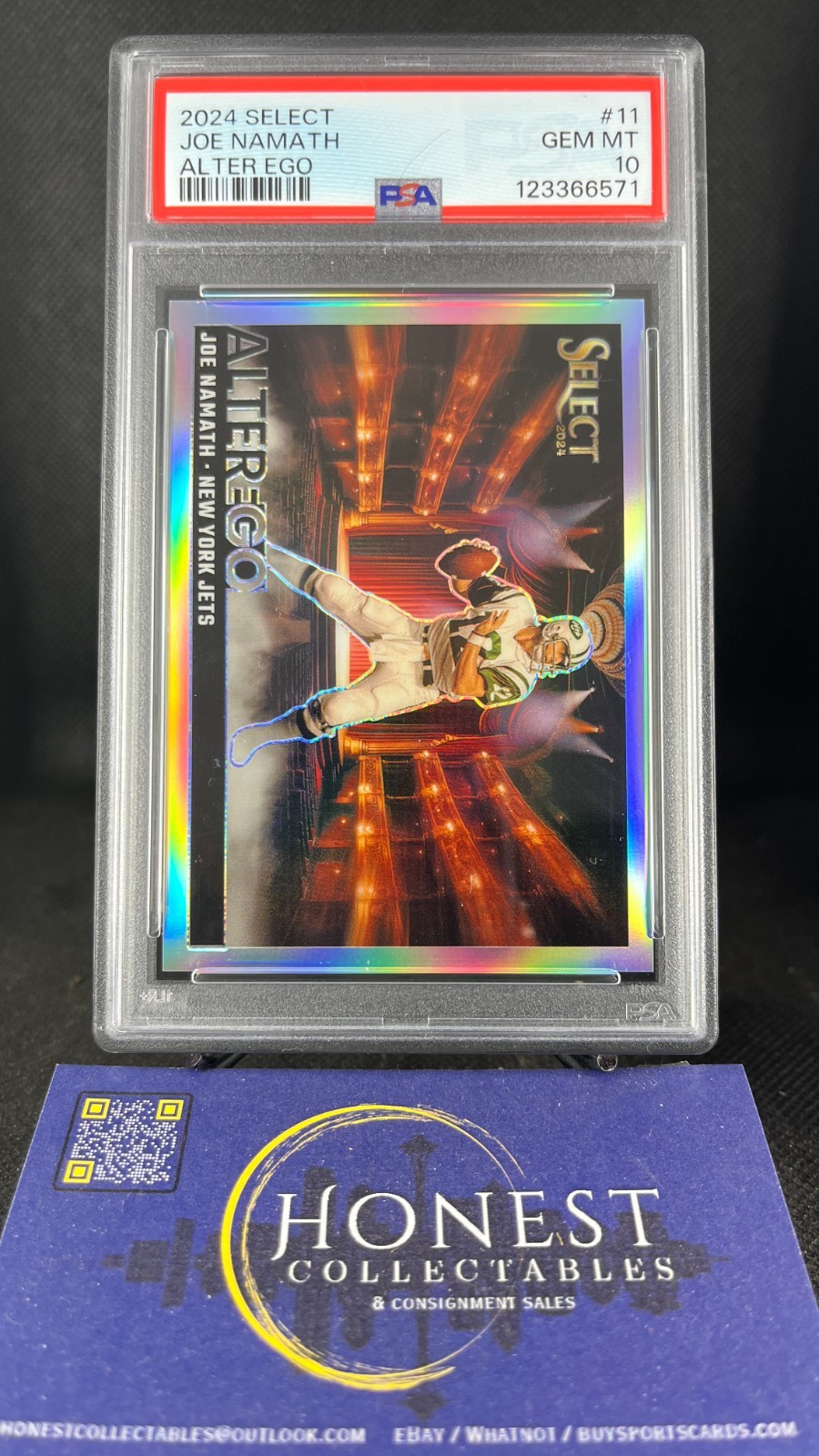Joe Namath (SP) Grade PSA GEM 10 - 2024 Panini Select Alter Ego (Case Hit) #11