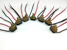 Lot Of 7 Circle F 3-way 2-circuit Rotary Canopy Switches 38 Shank Nos Vtg.