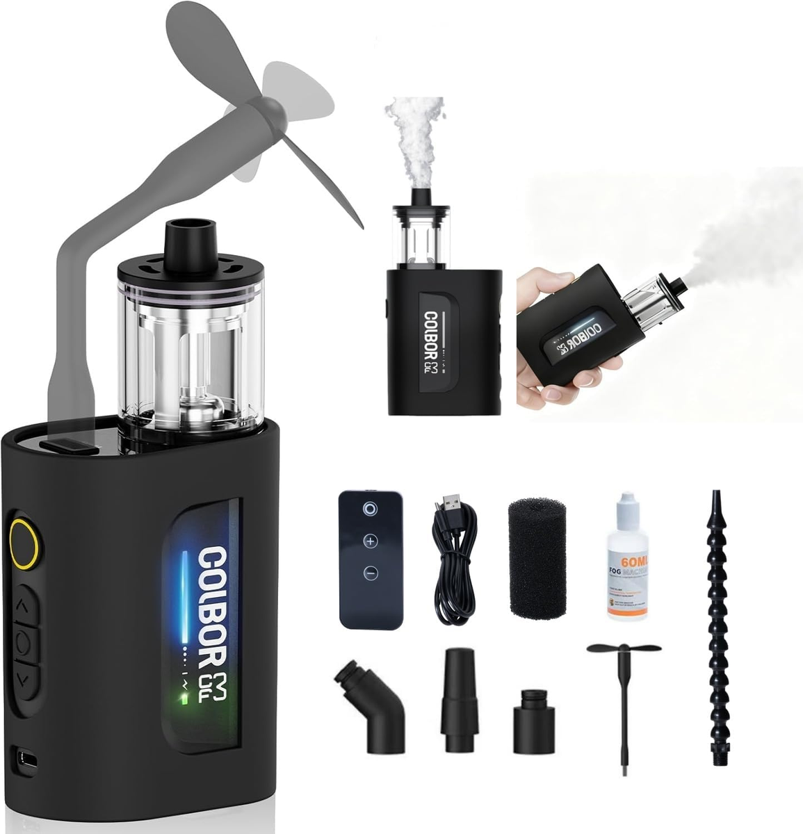 COLBOR CF3 Mini Fog Machine Portable Smoke Machine Fog for  Photography,Fogger Ha