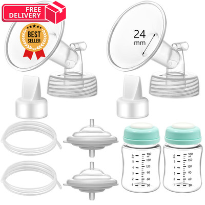 Momstouch Pump Parts Compatible with Spectra Full Set-24mm, Clear, White