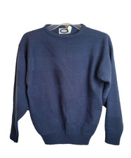 Vintage IZOD Preppy Pullover Sweater Navy Blue Crew Neck Knit Men's Size Medium