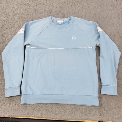 Sergio Tacchini Sweatshirt Womens Large Blue Embroidery Pullover
