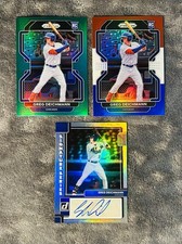 Greg Deichmann 2022 Donruss Signature Series Auto Prizm Green & Red White Blue