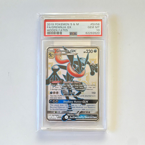 Greninja GX SV56/SV94 Hidden Fates Shiny Vault EN Holo Full Art PSA 10
