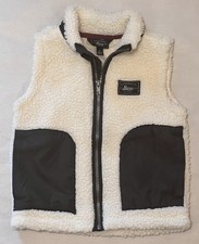 Toddler Girls Sherpa Fleece Vest 2T White Fall Winter Full Zip Sleeveless Coat