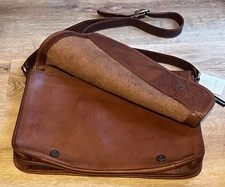 I MEDICI Firenze Vintage Authentic Brown Leather Briefcase Messenger Bag NWT!