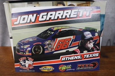 2022 Jon Garrett ''Lick 'Em Stick Em'' #66 ARCA Menards Series Postcard