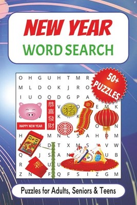 New Year Word Search Puzzle Book Word Searches about New Year, Firework and M...