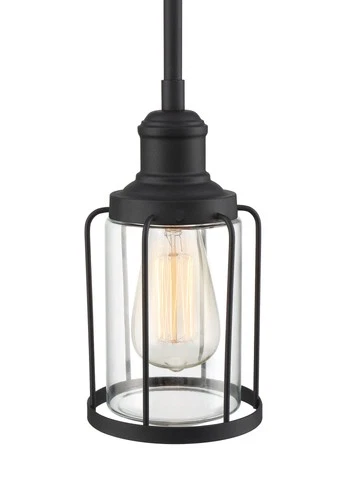 Quoizel LUD1505 Ludlow 5"W Mini Pendant - Black - Picture 2 of 5