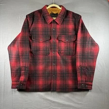 Filson Mackinaw Wool Jac Shirt - XXL - Blood Black -Checkerboard -Excellent Cond