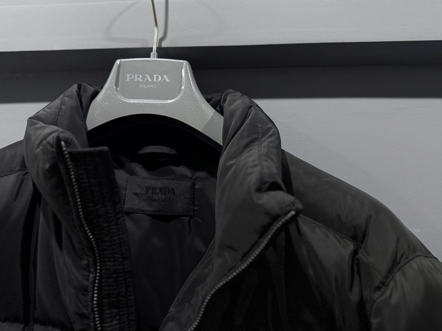 Prada Black Triangle Logo Padding F0002 114516201 thumbnail 3