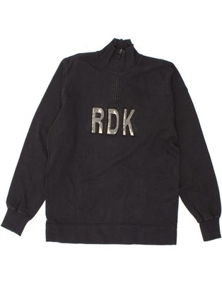 KAPPA Mens Graphic Sweatshirt Jumper Large Black Cotton AS17