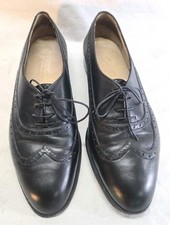 *Vintage Gucci Men’s Size 45 Black Lace Up Black Leather Wingtip Oxford Shoes