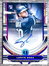 2023 Topps Tribute Lenyn Sosa RC Auto Purple Foil 49/50 White Sox Blue Jays