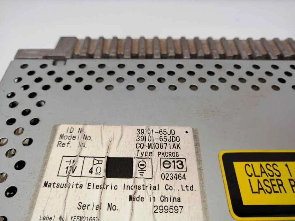 3910165JD SISTEMA AUDIO / RADIO CD / 3910165JD0 / 552699 PARA SUZUKI GRAND VITAR - Imagen 4 de 4