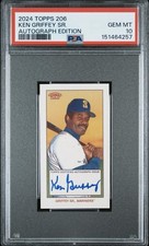 2024 Topps 206 Ken Griffey Sr Auto PSA 10 Gem Mint Mariners