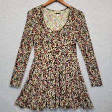 Show Me Your Mumu Stevie Babydoll Dress Sz S Small Floral Long Sleeve Mini Dress